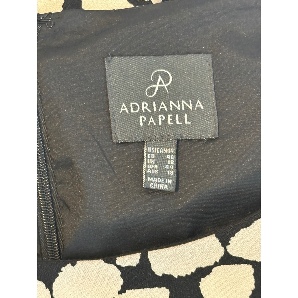 NWT, Adrianna Papell Womens Black White Pebble Print Sheath Dress - Picture 4 of 7